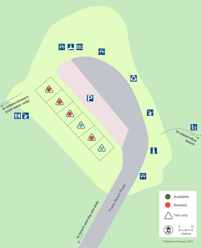 Frazer Campground map