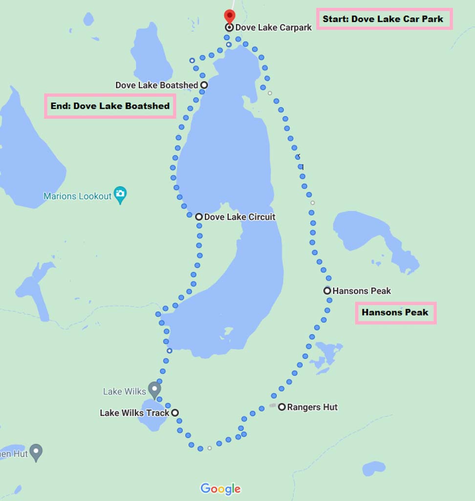 Hansons Peak Map