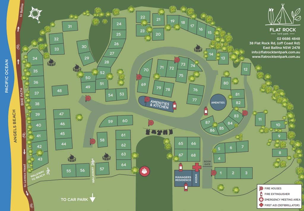 Flat Rock Tent Park map