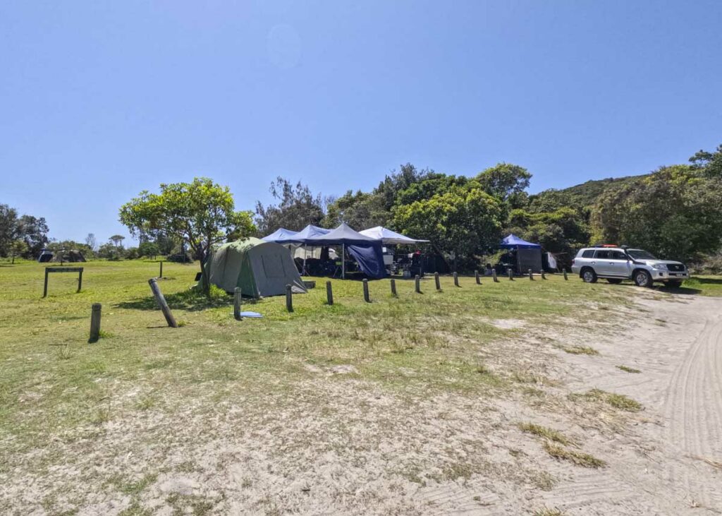 North Point camping Moreton Island